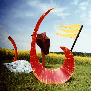 fnf Skulpturen im Garten